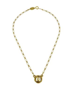 CHANEL ビンテージ 1983年頃の CCメダリオン ネックレス - ゴールド - サムネイル2