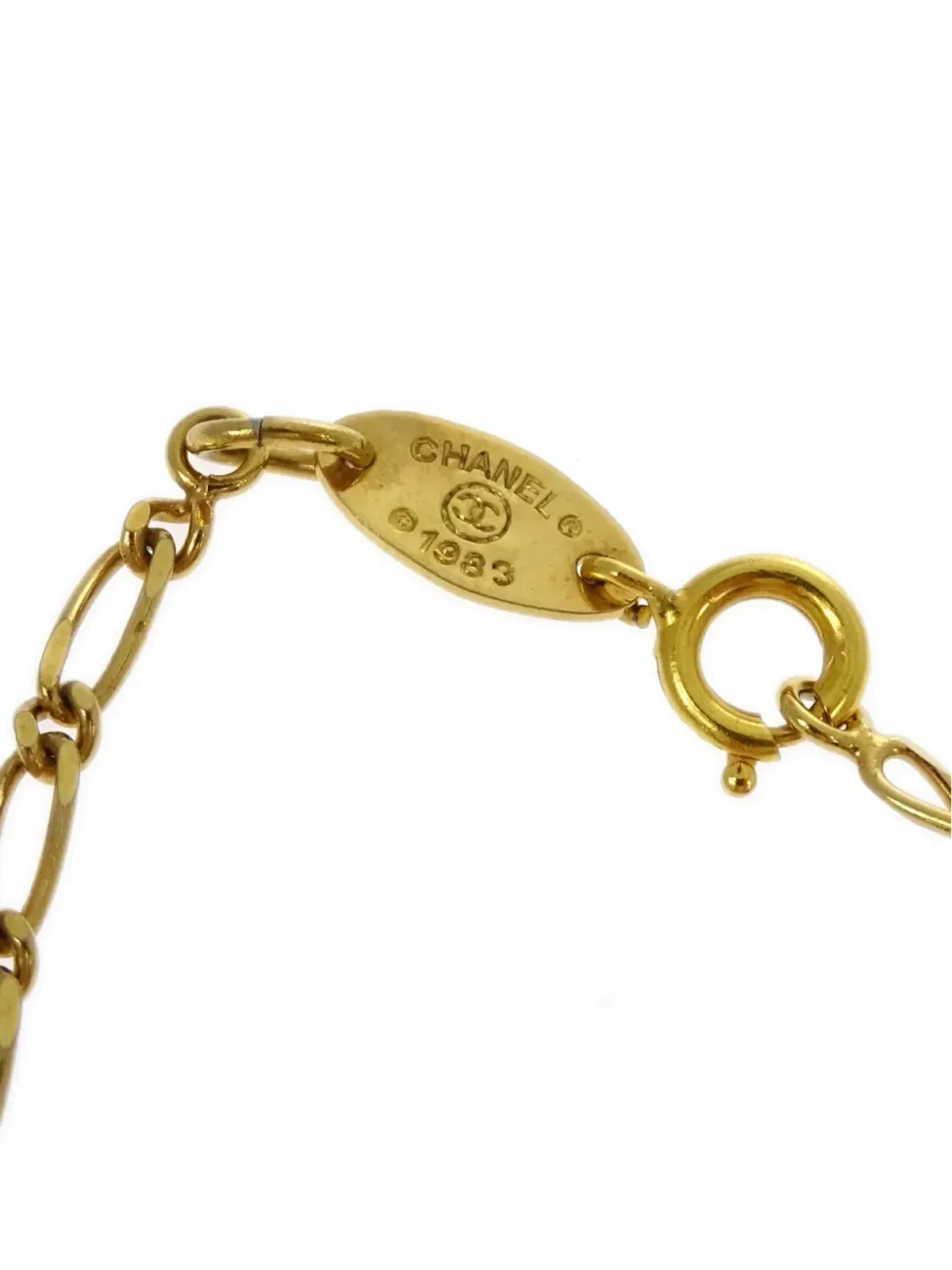 CHANEL ビンテージ 1983年頃の CCメダリオン ネックレス - ゴールド - 画像3