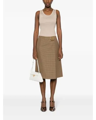 Prada トライアングルロゴ入りリブ編みタンクトップ - ニュートラルカラー - サムネイル2