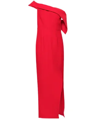 Roland Mouret オフショルクレープガウン（レッド） - サムネイル1