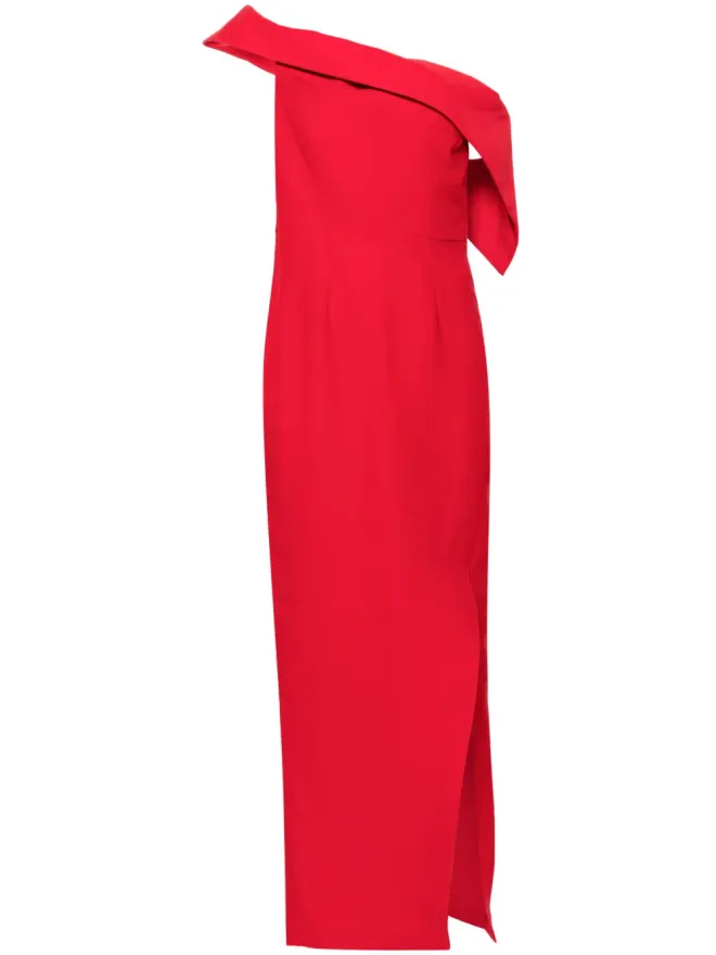 Roland Mouret Roland Mouret オフショルクレープガウン（レッド）の商品画像