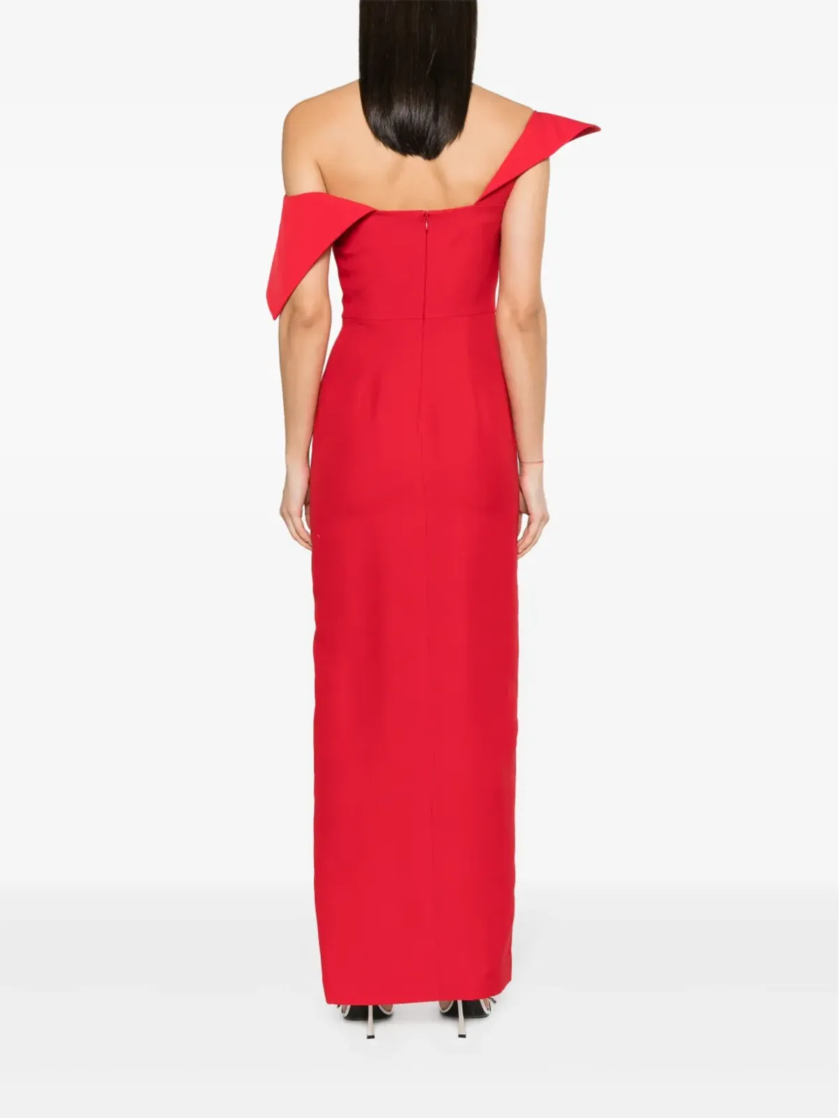 Roland Mouret オフショルクレープガウン（レッド） - 画像4