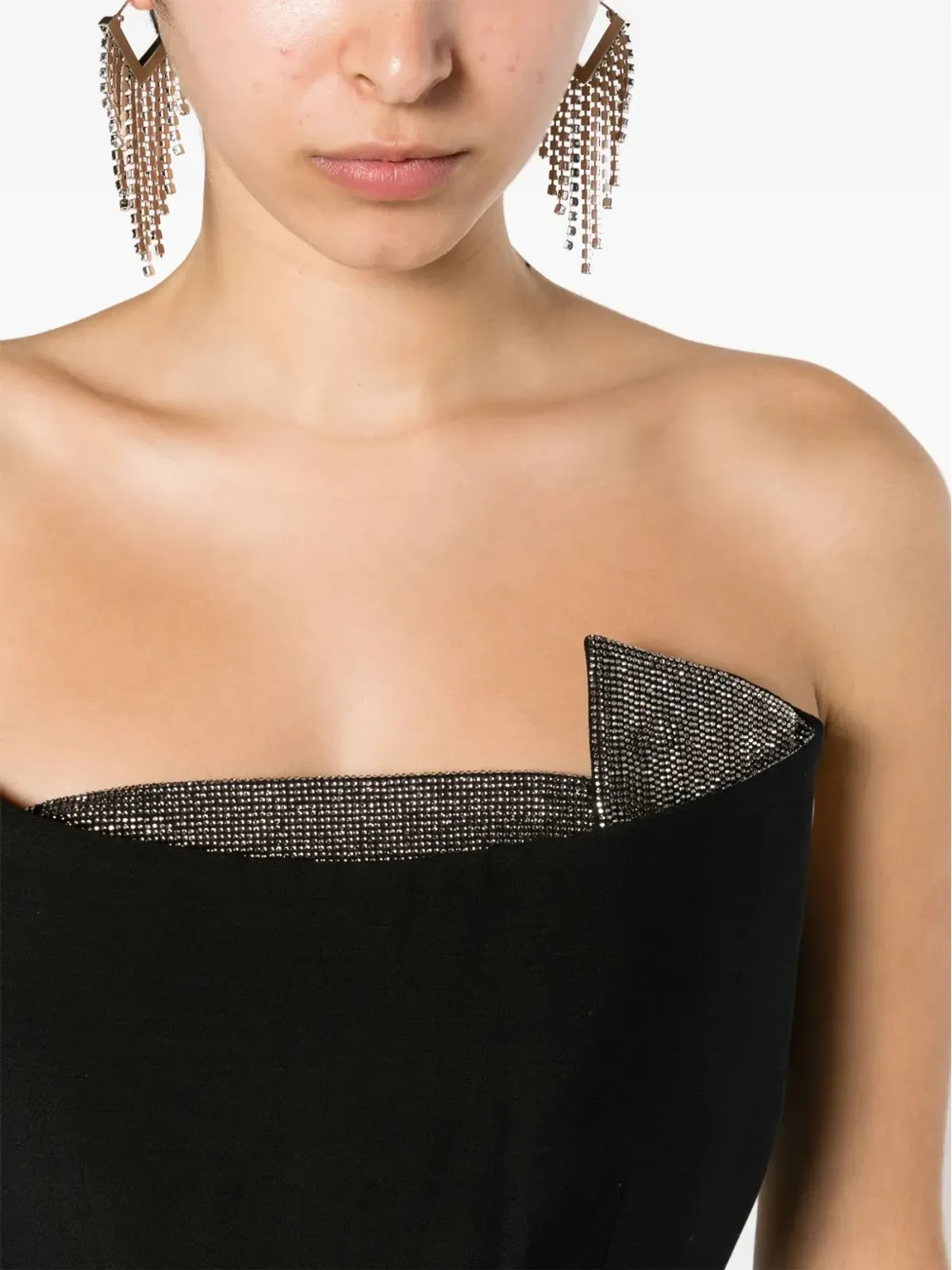 Roland Mouret ラインストーン装飾ストラップレス・ミニドレス - 画像5