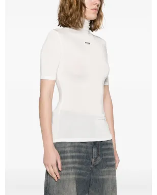 Off-White ロゴプリント ハイネック Tシャツ - サムネイル3