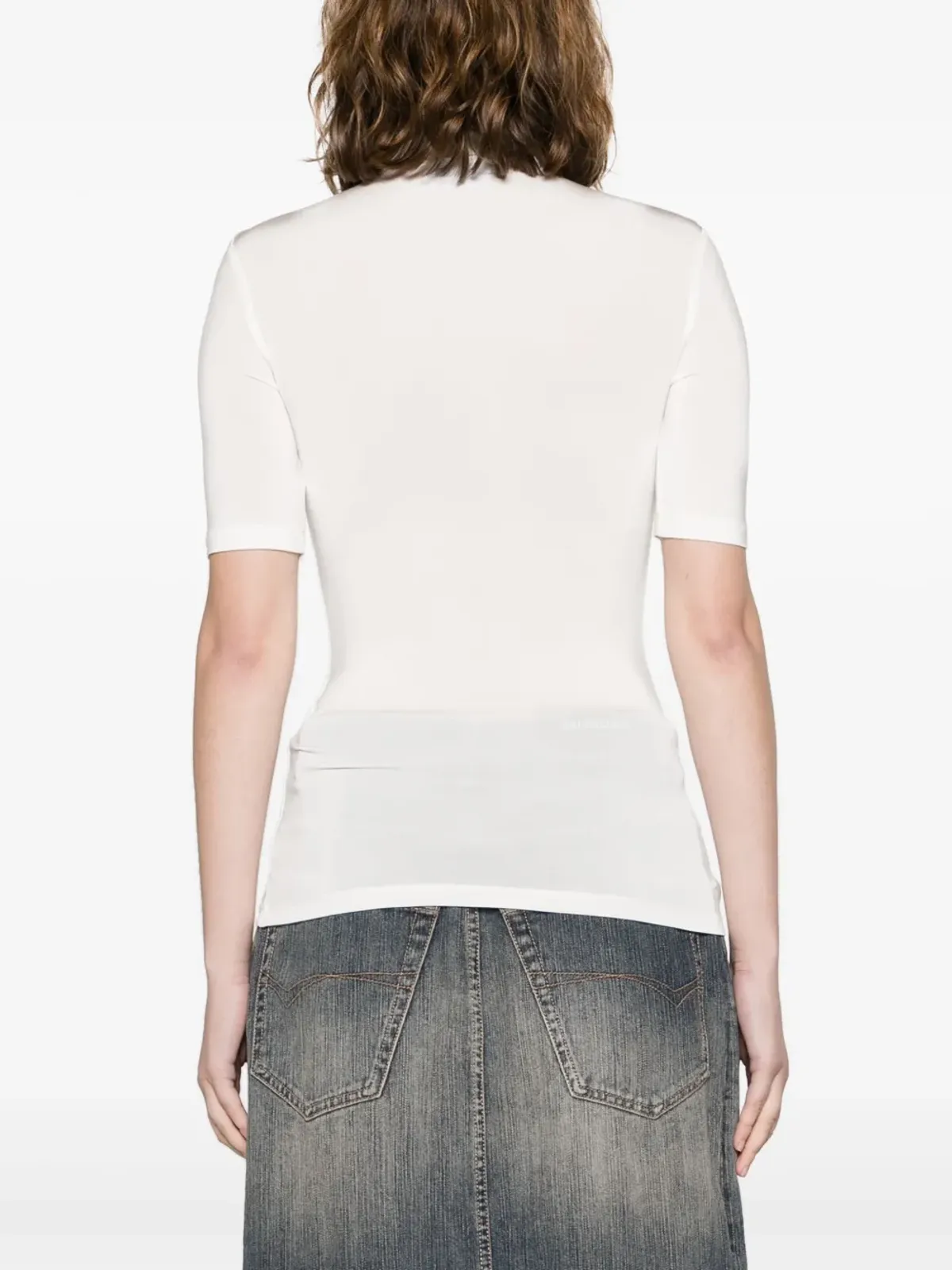 Off-White ロゴプリント ハイネック Tシャツ - 画像4