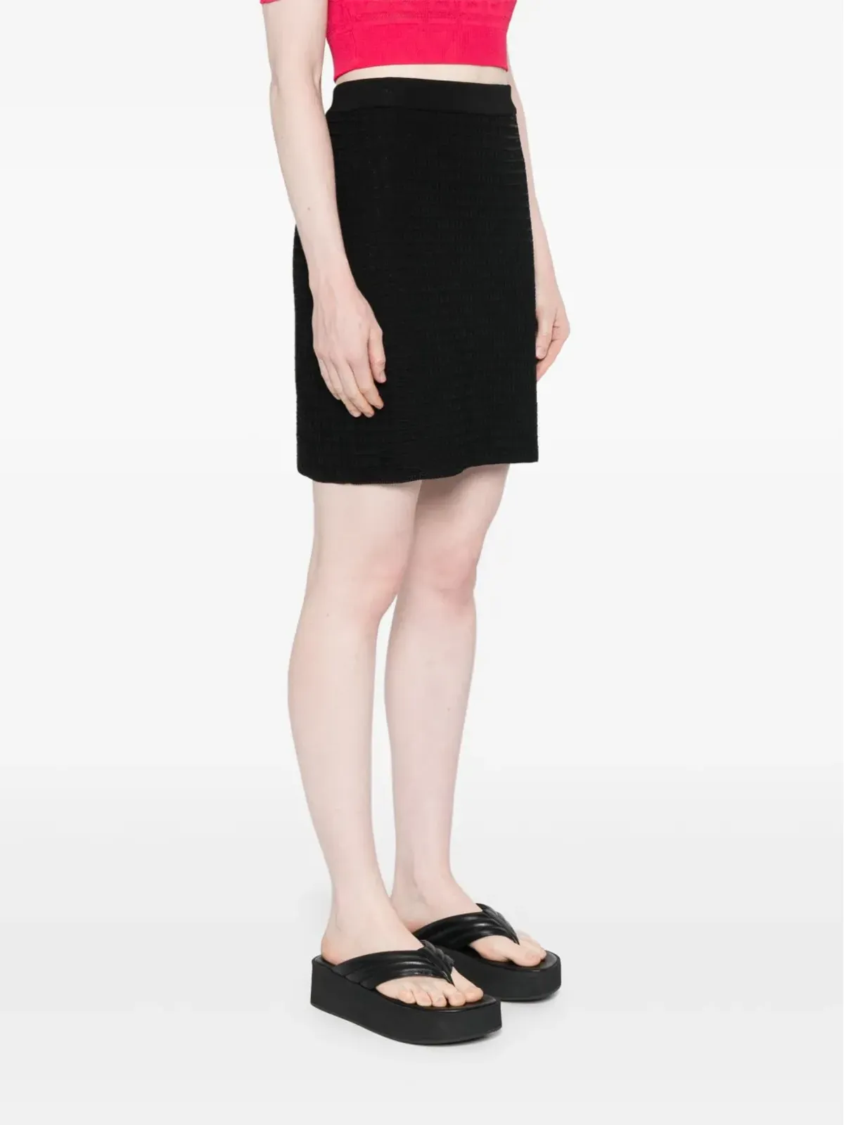 Givenchy 4Gジャカード織スカート ブラック - 画像3