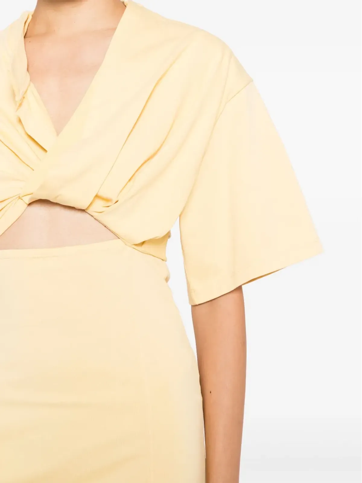 Jacquemus La Robe T-Shirt カットアウトTシャツドレス - イエロー - 画像5