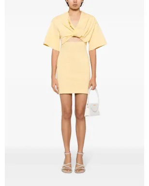 Jacquemus La Robe T-Shirt カットアウトTシャツドレス - イエロー - サムネイル2