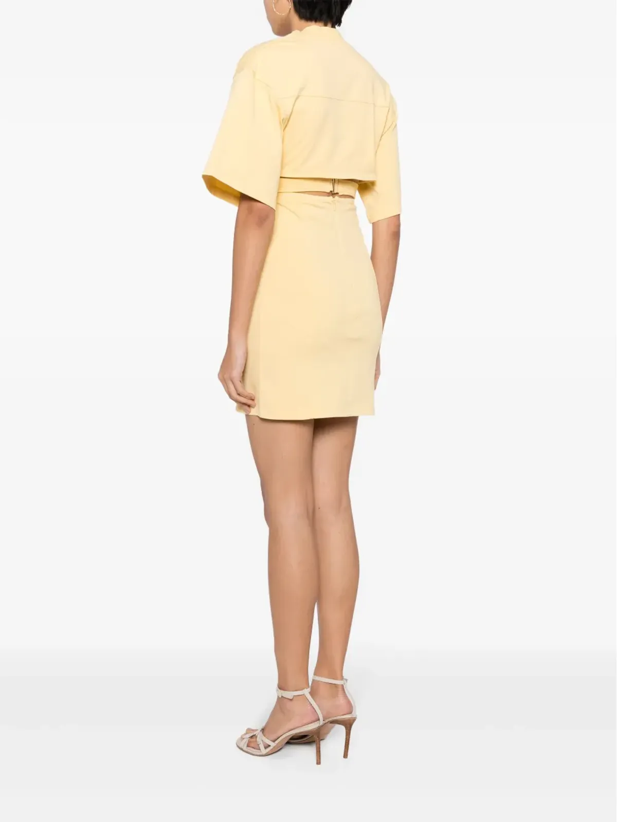 Jacquemus La Robe T-Shirt カットアウトTシャツドレス - イエロー - 画像4