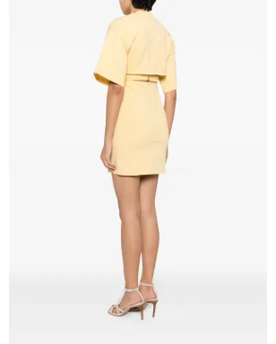 Jacquemus La Robe T-Shirt カットアウトTシャツドレス - イエロー - サムネイル4