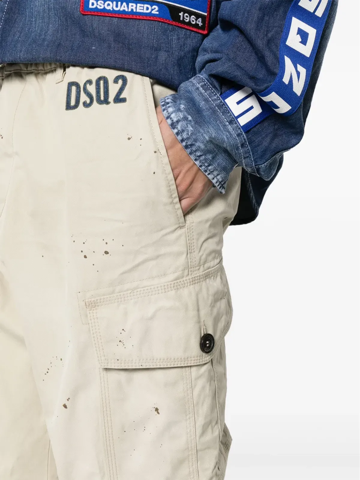 DSQUARED2 D2スタンプス カーゴパンツ ニュートラルカラー - 画像5