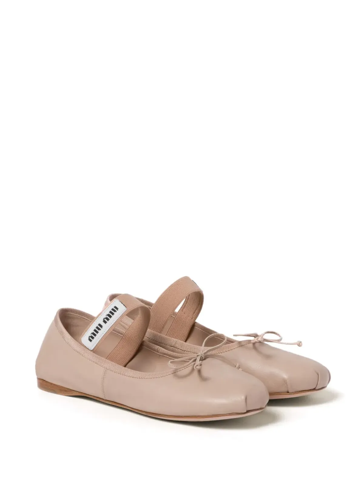 Miu Miu レザー バレエシューズ - 画像2