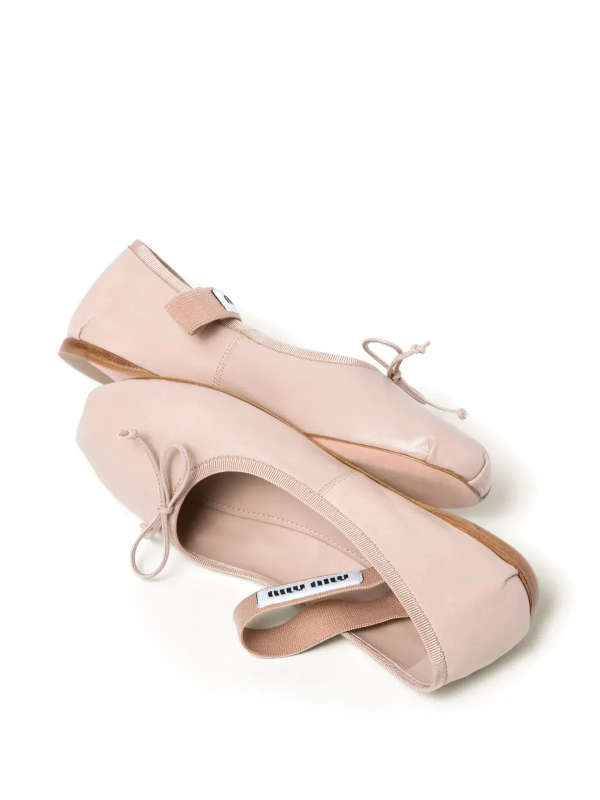 Miu Miu レザー バレエシューズ - 画像4