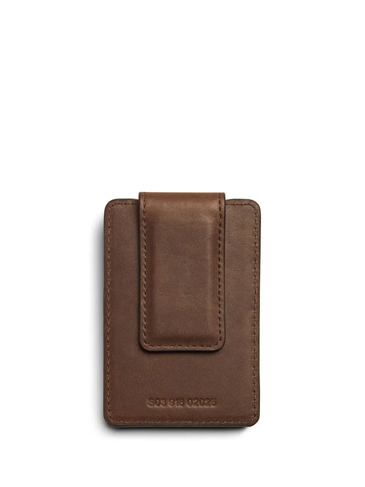 Shinola Navigator マネークリップ付きカードホルダー（ブラウン） - 画像2