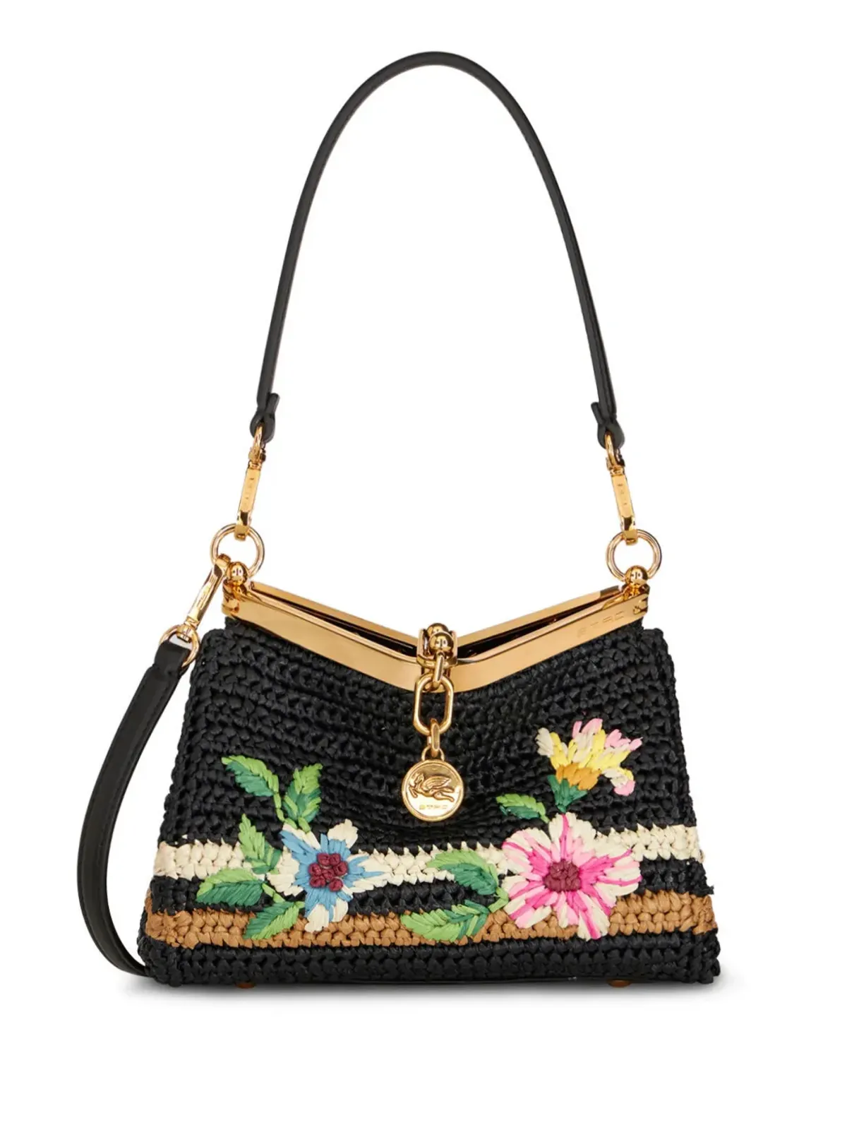 ETRO ヴェラ フローラル刺繍 クロスボディバッグ - ブラック - 画像1