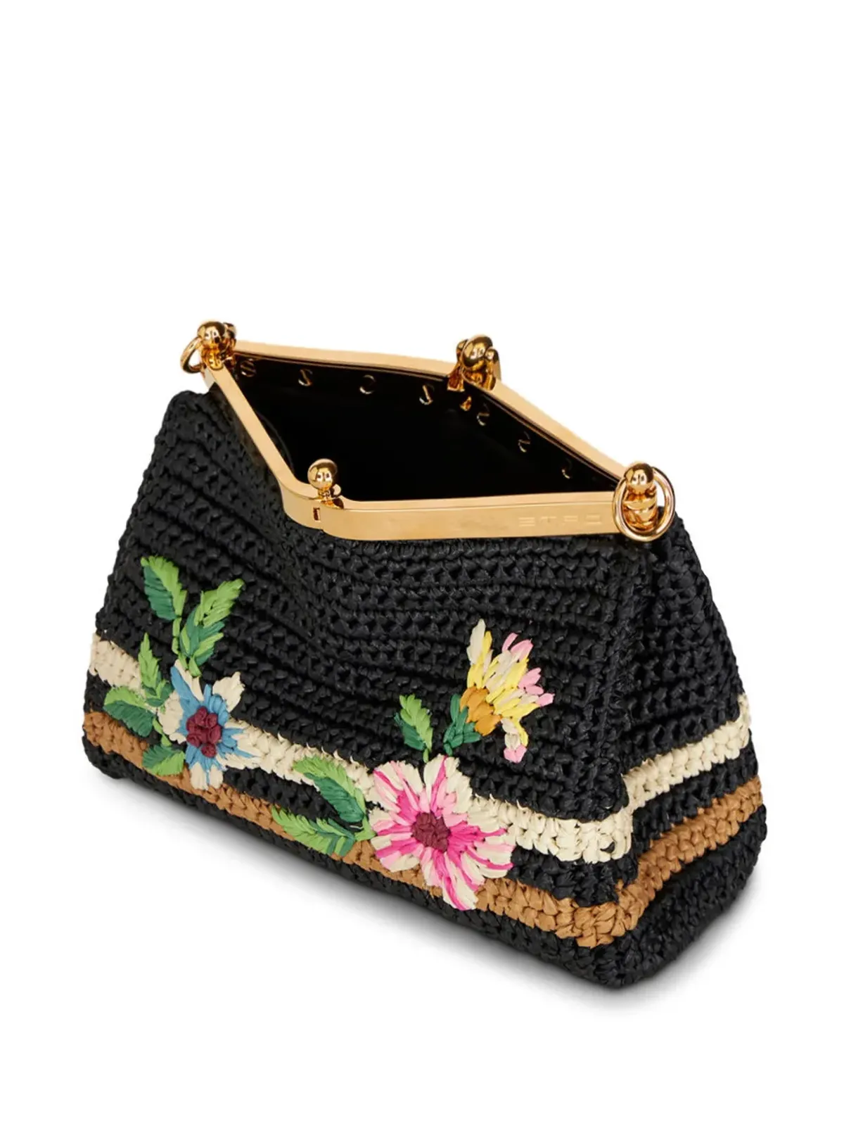 ETRO ヴェラ フローラル刺繍 クロスボディバッグ - ブラック - 画像5