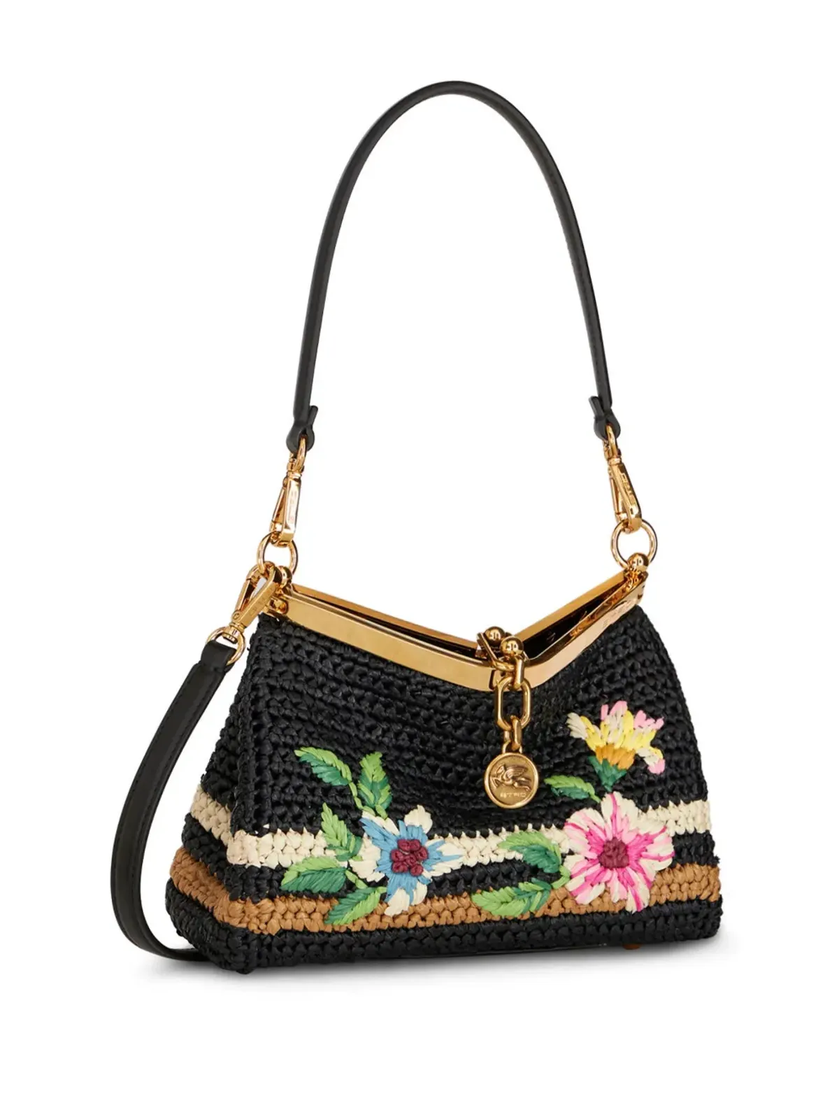 ETRO ヴェラ フローラル刺繍 クロスボディバッグ - ブラック - 画像4