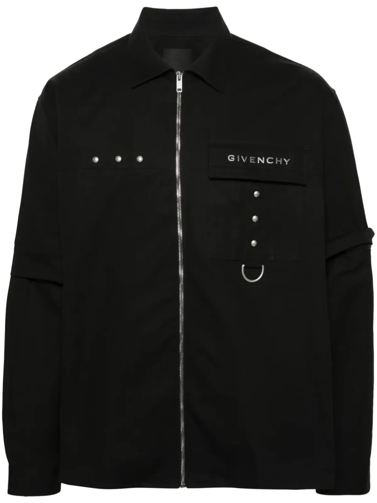 Givenchy ジップアップ コットン シャツ - 画像1