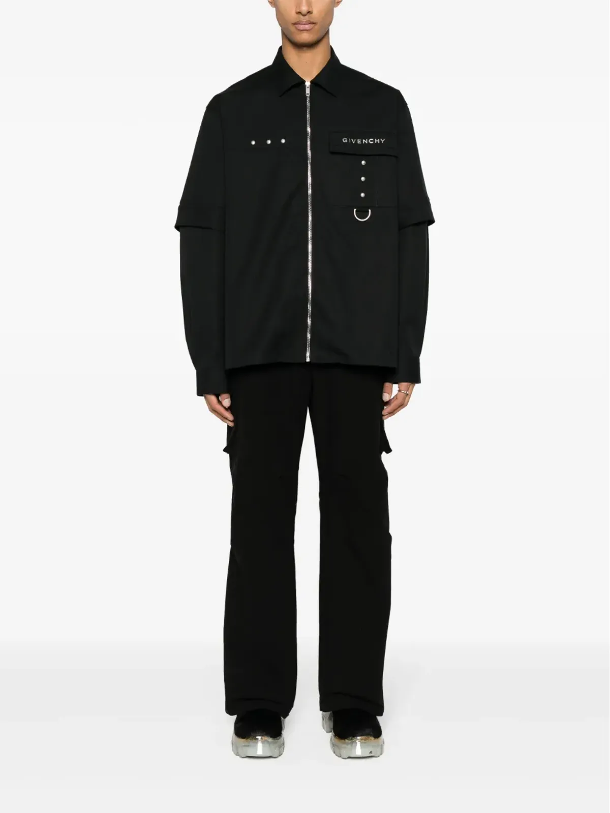 Givenchy ジップアップ コットン シャツ - 画像2