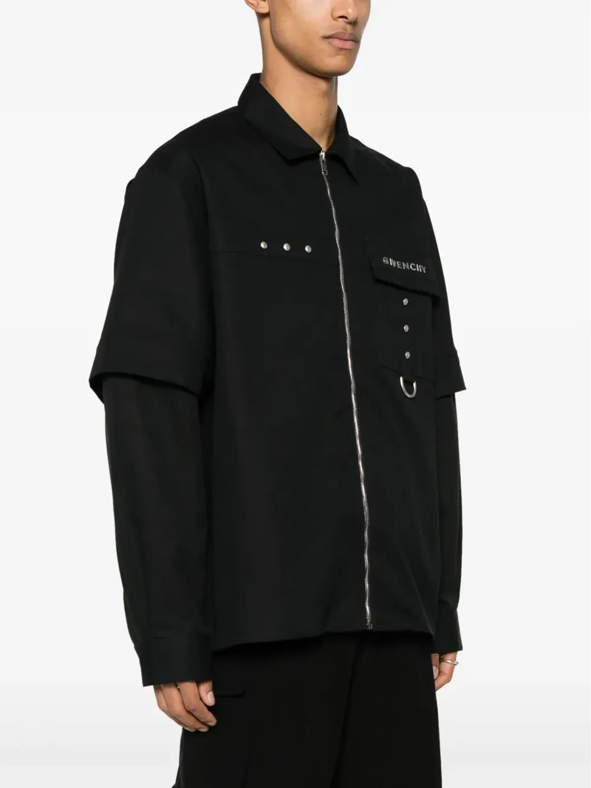 Givenchy ジップアップ コットン シャツ - 画像3