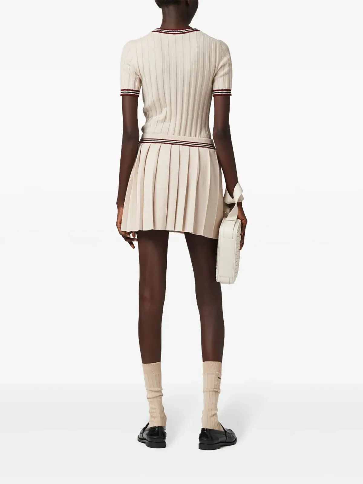 Miu Miu ロゴアップリケ カシミヤトップ - 画像3