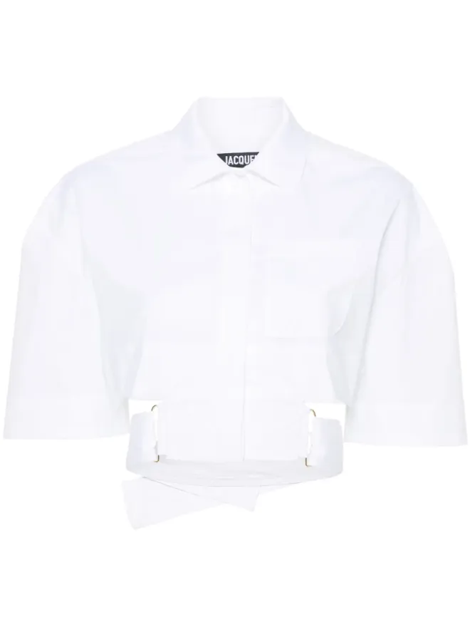 JACQUEMUS Jacquemus La Chemise Courte Bari シャツ - ホワイトの商品画像
