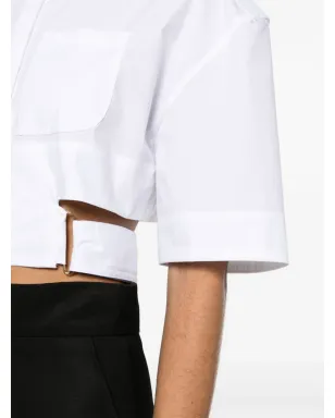 Jacquemus La Chemise Courte Bari シャツ - ホワイト - サムネイル5