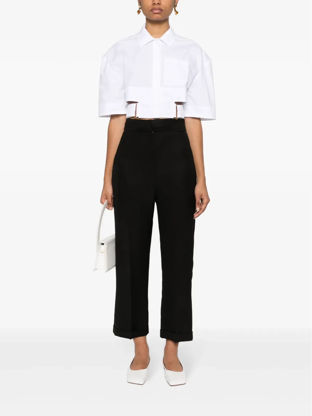 Jacquemus La Chemise Courte Bari シャツ - ホワイト - 画像2