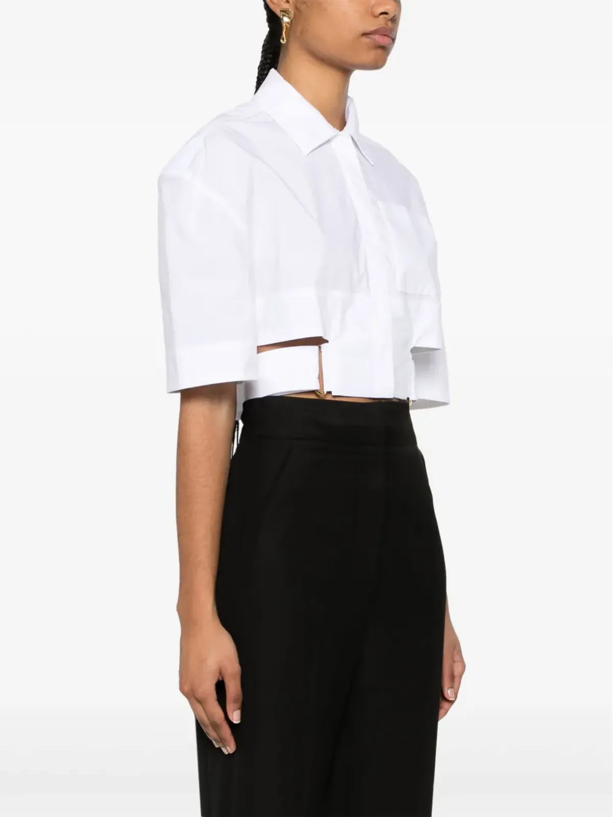 Jacquemus La Chemise Courte Bari シャツ - ホワイト - 画像3