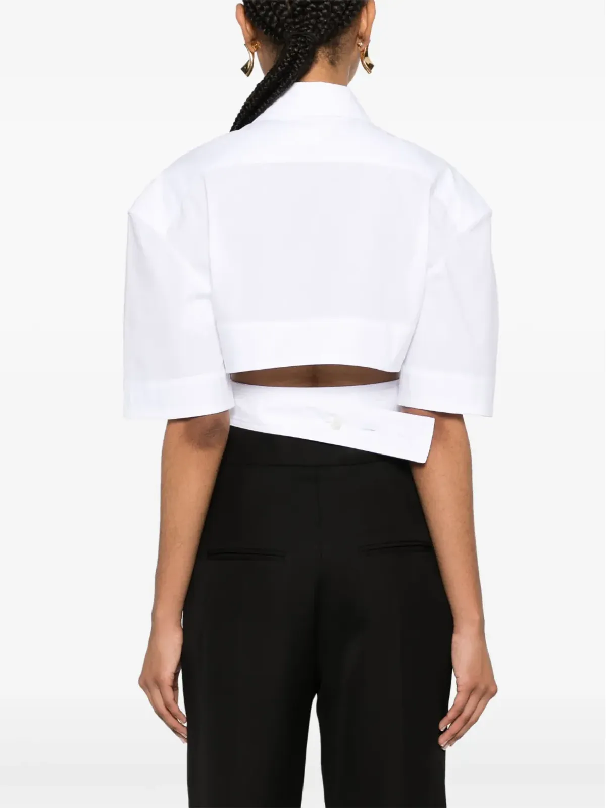 Jacquemus La Chemise Courte Bari シャツ - ホワイト - 画像4
