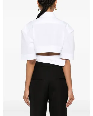 Jacquemus La Chemise Courte Bari シャツ - ホワイト - サムネイル4