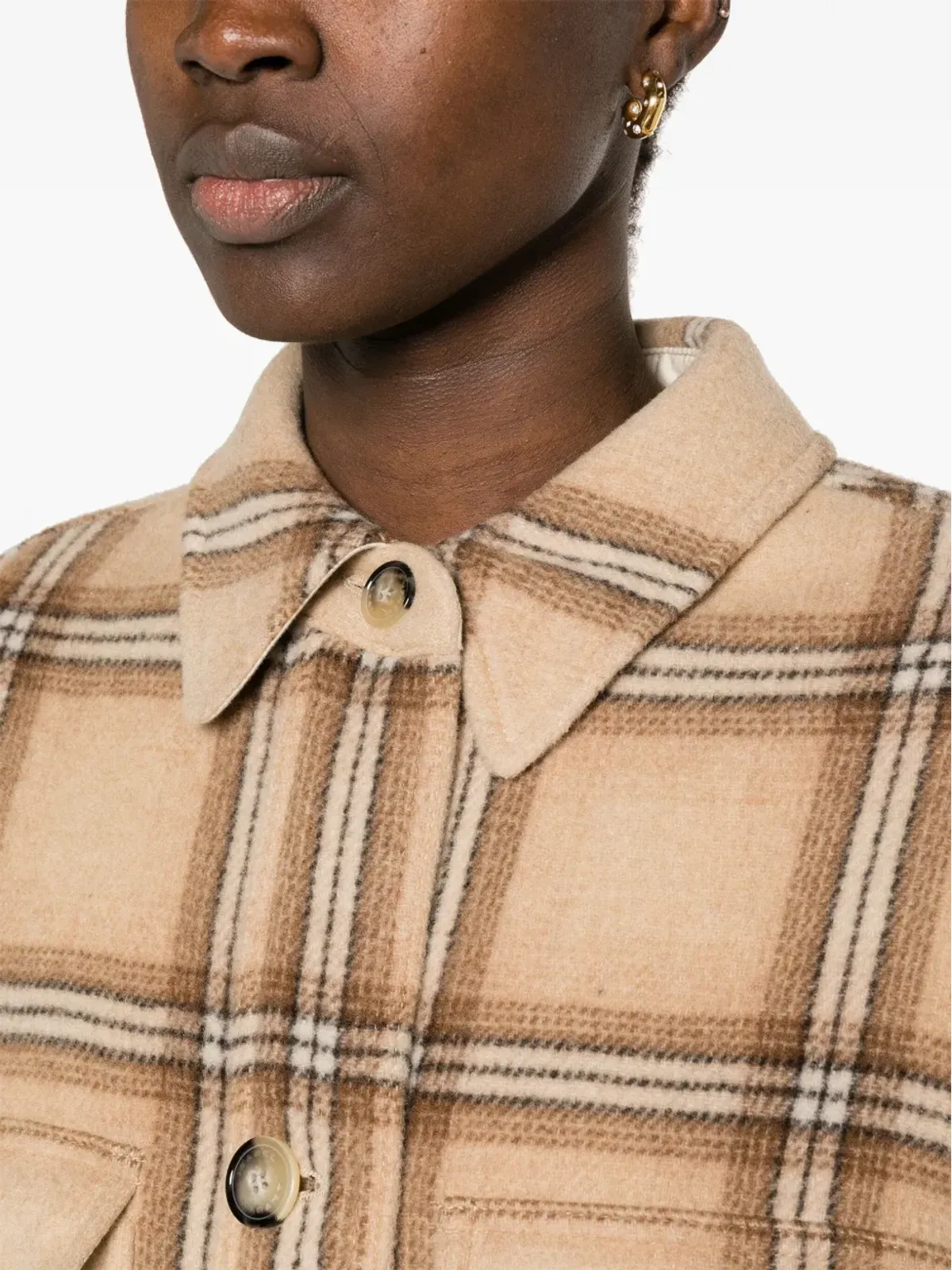 ISABEL MARANT Fontizia チェック柄ミディコート - Neutrals - 画像5