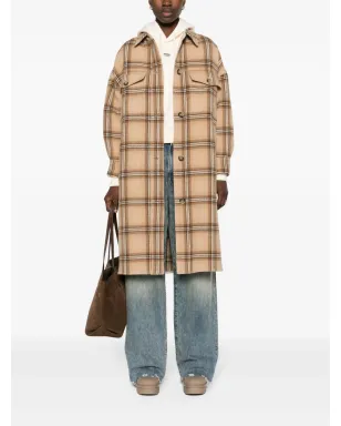 ISABEL MARANT Fontizia チェック柄ミディコート - Neutrals - サムネイル2