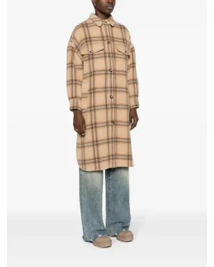 ISABEL MARANT Fontizia チェック柄ミディコート - Neutrals - サムネイル3