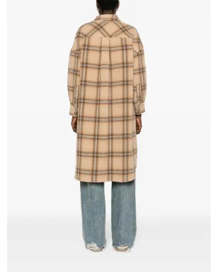 ISABEL MARANT Fontizia チェック柄ミディコート - Neutrals - サムネイル4