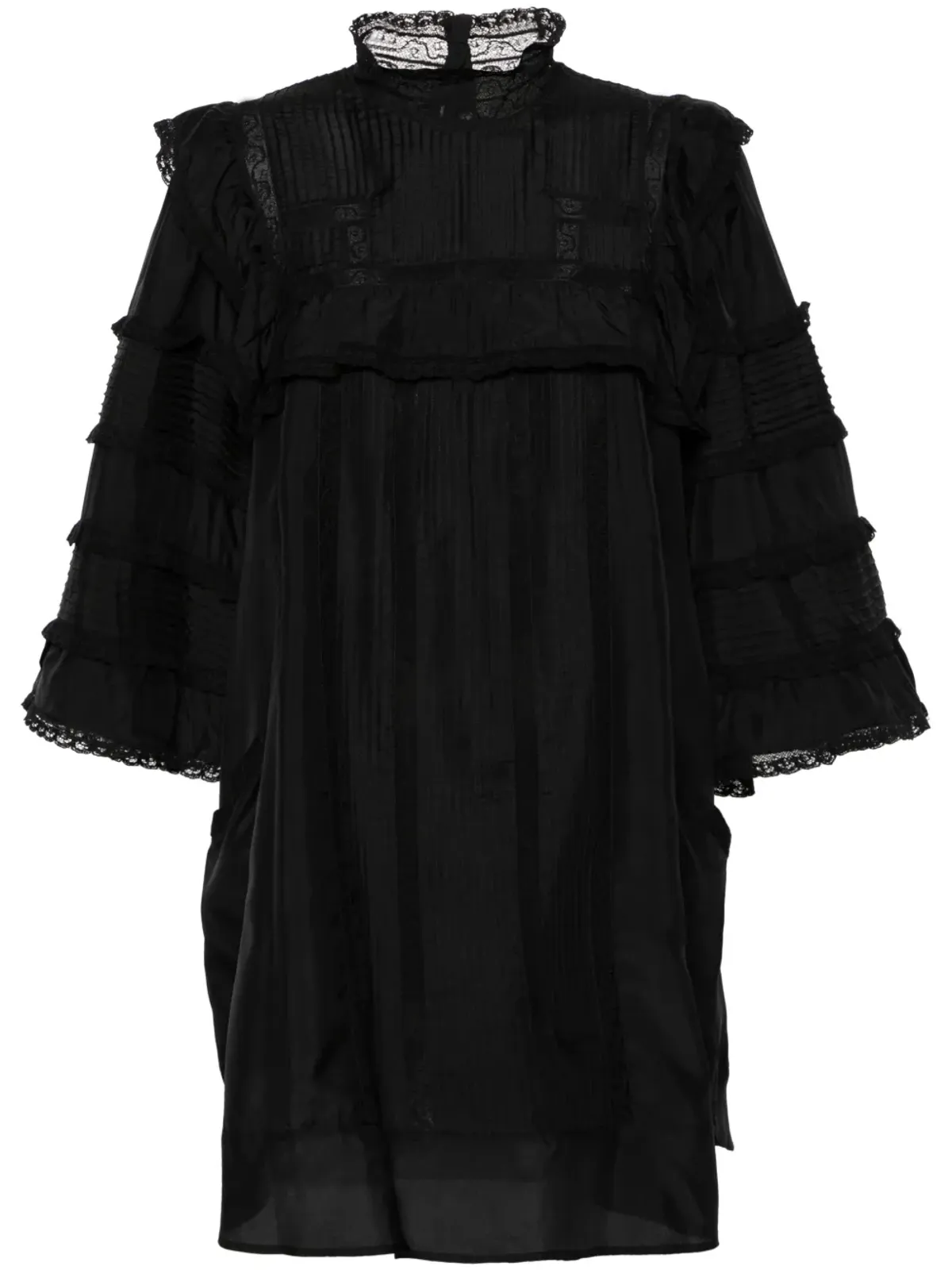 ISABEL MARANT ザカエ ピンタック シルクドレス - ブラック - 画像1