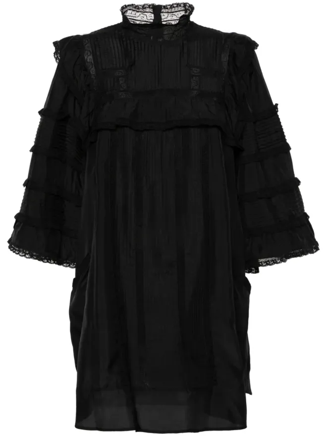Isabel Marant ISABEL MARANT ザカエ ピンタック シルクドレス - ブラックの商品画像