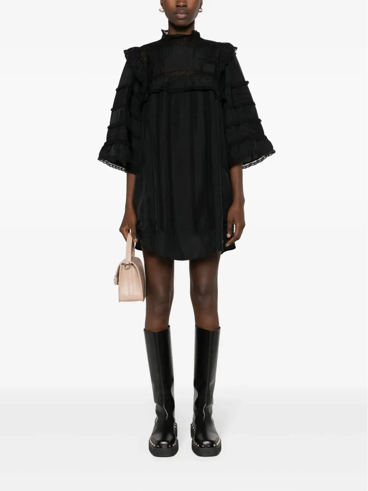 ISABEL MARANT ザカエ ピンタック シルクドレス - ブラック - 画像2