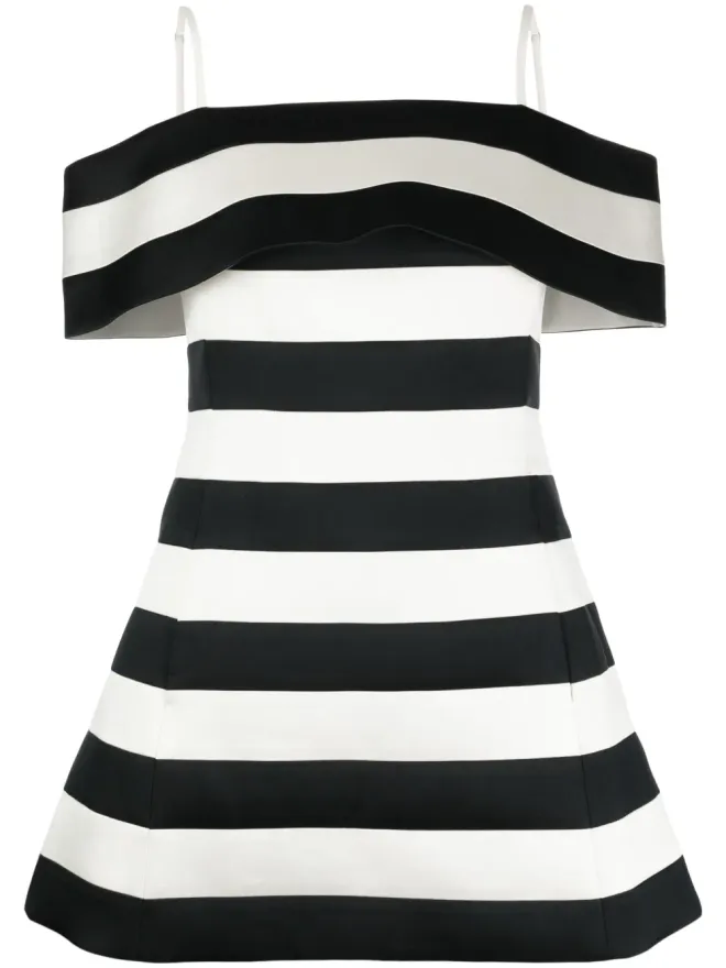 KIMHĒKIM Kimhekim オフショルダー シルク×ウール ミニドレスの商品画像