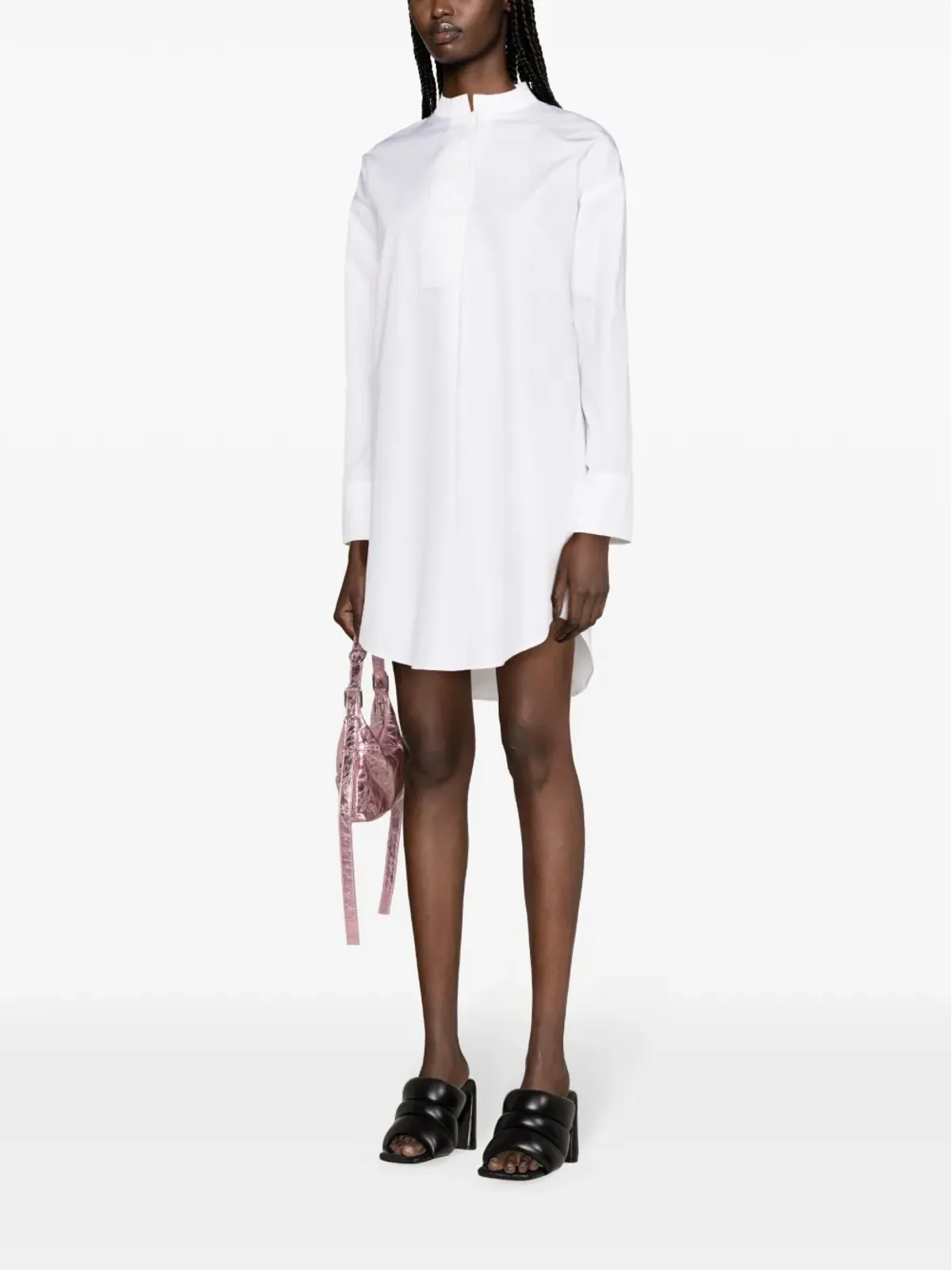 Givenchy スタンドカラーシャツミニドレス ホワイト - 画像3