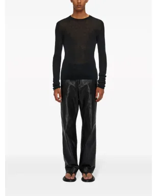 Ferragamo リブニットリネン ジャンパー - ブラック - サムネイル2