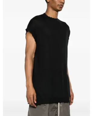 Frei-Mut キヤリング distressed カシミヤ Tシャツ - ブラック - サムネイル3
