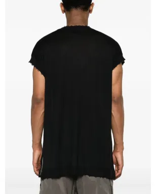 Frei-Mut キヤリング distressed カシミヤ Tシャツ - ブラック - サムネイル4