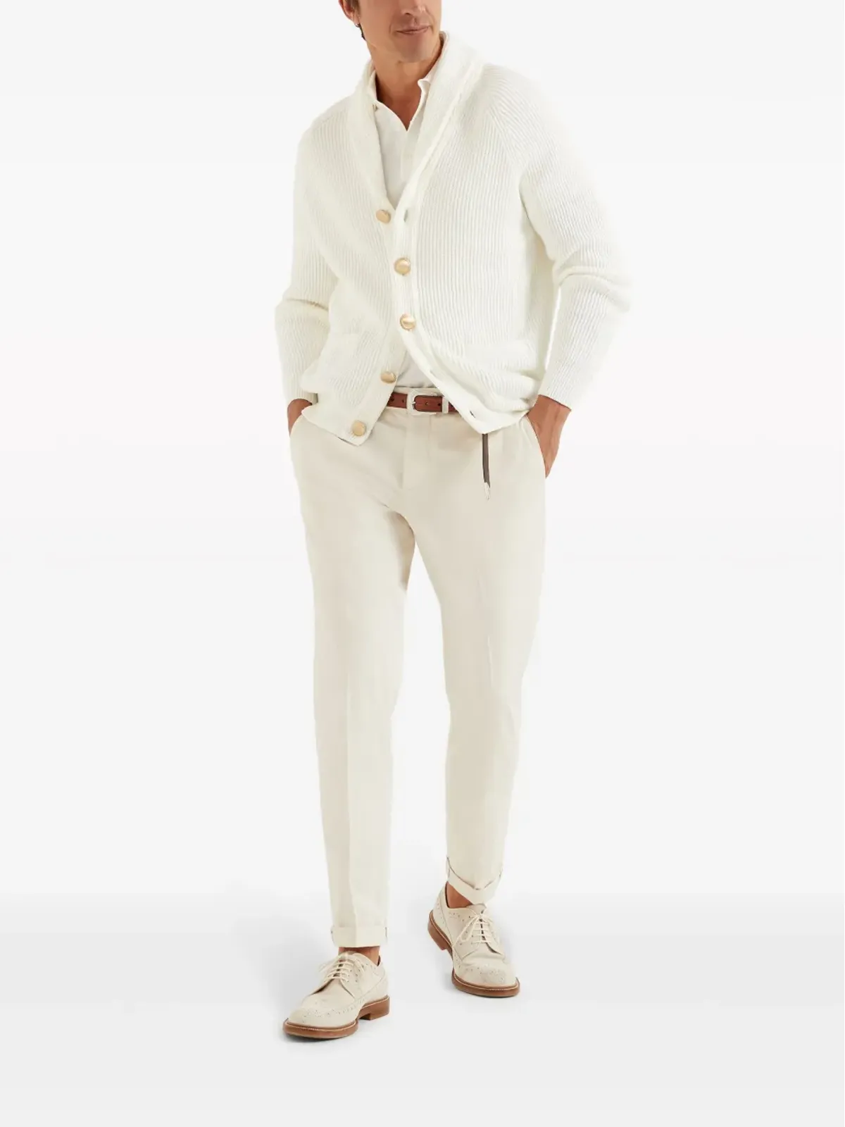 Brunello Cucinelli クラシコ スリムフィット チノパンツ - ホワイト - 画像2