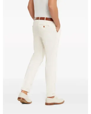 Brunello Cucinelli クラシコ スリムフィット チノパンツ - ホワイト - サムネイル4