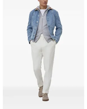 Brunello Cucinelli フロントジップ カシミア パーカー グレー - サムネイル2