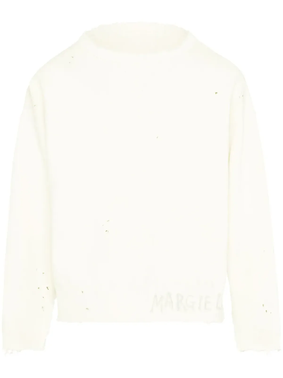 Maison Margiela 手書き風 コットン スウェットシャツ - ホワイト - 画像1