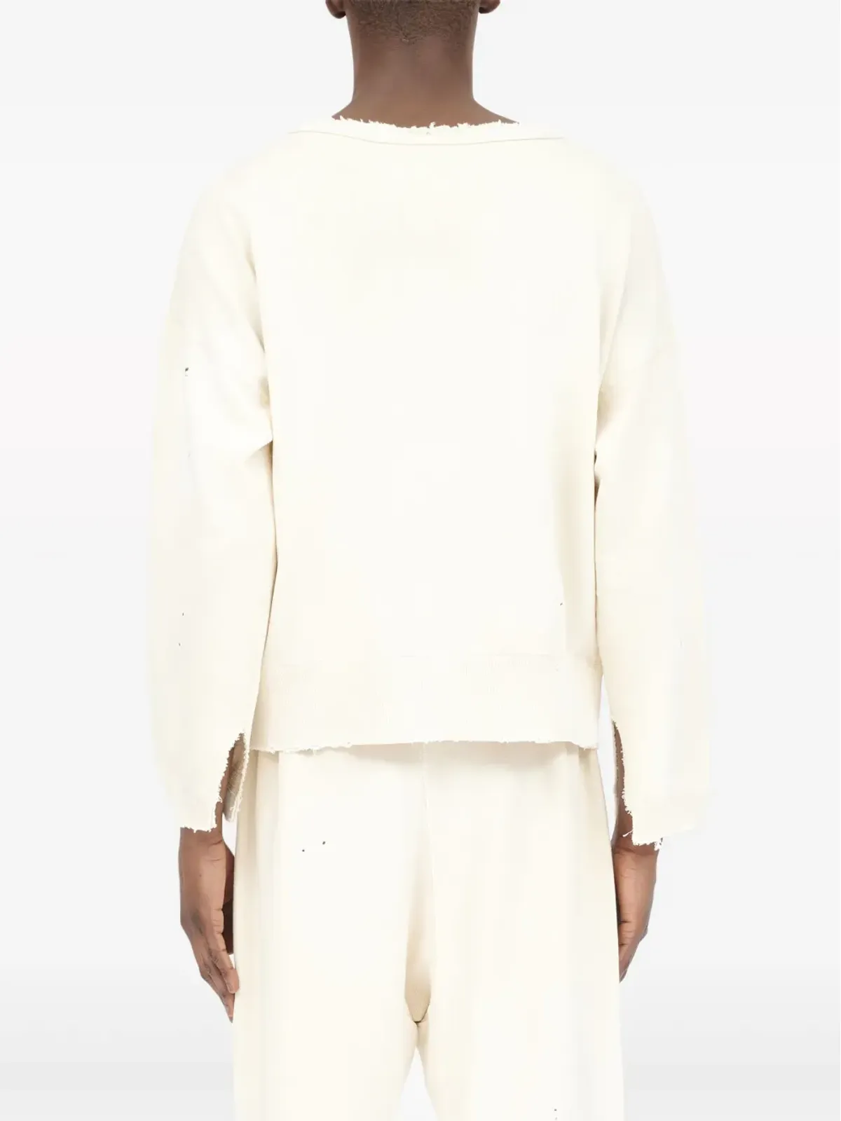 Maison Margiela 手書き風 コットン スウェットシャツ - ホワイト - 画像5