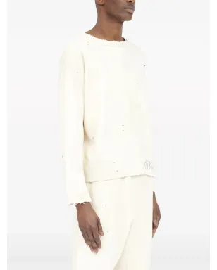 Maison Margiela 手書き風 コットン スウェットシャツ - ホワイト - サムネイル3
