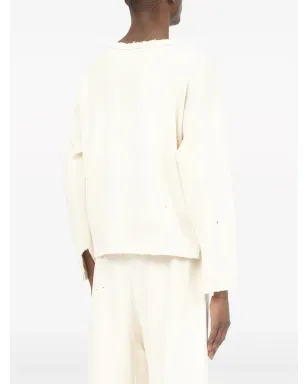 Maison Margiela 手書き風 コットン スウェットシャツ - ホワイト - サムネイル4